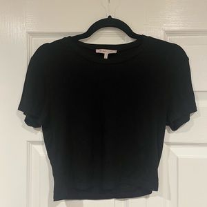 BCBG black cropped t-shirt